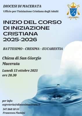 INIZIO CORSO INIZIAZIONE CRISTIANA 25-26-1