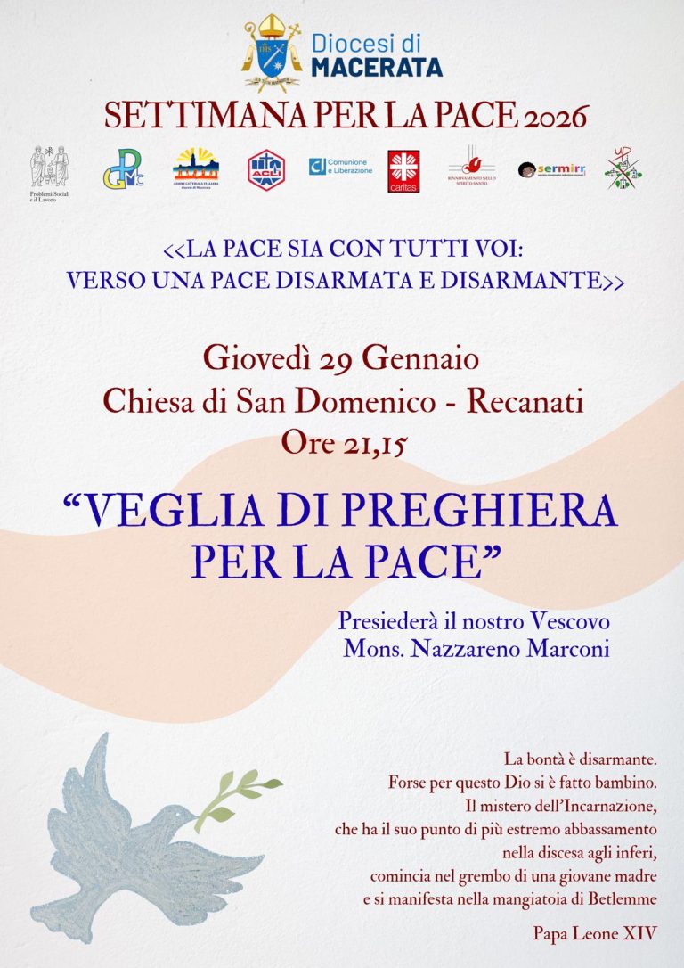 locandina Veglia per la pace 26